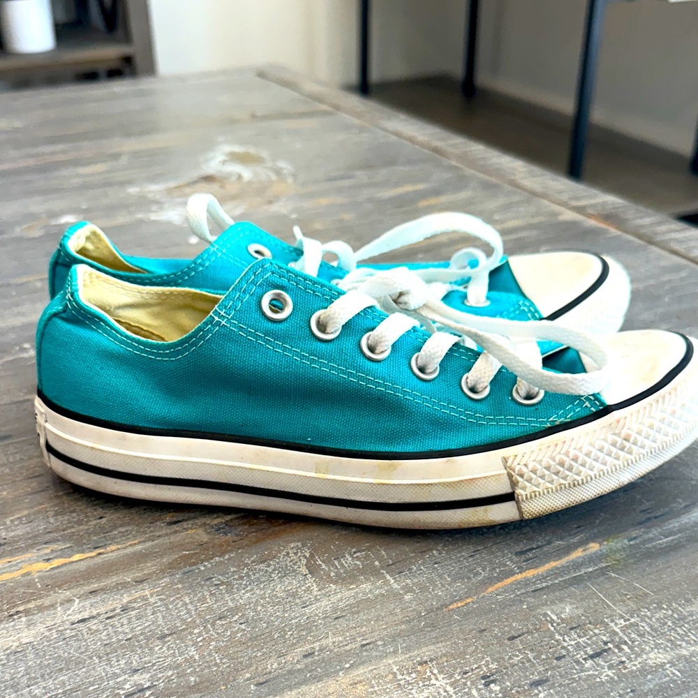 Teal Canvas Kids Sneakers